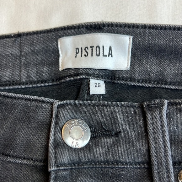 PISTOLA 
Audrey Mid Rose Skinny Stretch Jean Lisbon Grey/Black 26 New - Picture 5 of 9